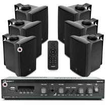 Som Ambiente Jbl Bluetooth Lojas Rancho Chacara Barbearia Salão Festa + 6 Caixas Jbl Fixar Parede