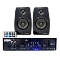 Som Ambiente Mf-9000 500w Bluetooth + 2 Falantes Caixa - FANFICO