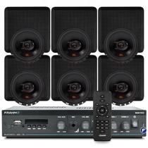 Som Ambiente Piscina Churrasco Bluetooth Usb Sd Frahm Slim 1600 G5 + Arandelas Jbl Original
