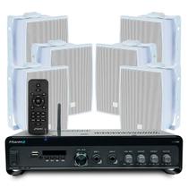 Som Ambiente Receiver Amplificador Slim 3200 Optical Bluetooth Controle Usb + 6 Caixas Jbl C321