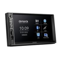 Som Automotivo Aiwa AWS-CA-DD-01 Central Multimidia Car, USB, Aux, Pen Drive, SD Card, Preto, 100W RMS