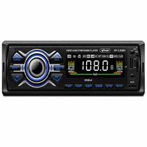 Som Automotivo Bluetooth Auto Radio 60Wx4 FM USB MP3 Player LED Carro Controle Remoto Volante Chamada Telefone KP-C30BH