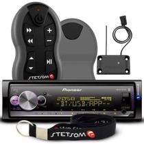 Som Automotivo Pioneer Bluetooth Usb Atende Ligação Radio Mvh-x3000br + Controle Stetsom 500m