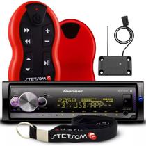 Som Automotivo Pioneer Bluetooth Usb Atende Ligação Radio Mvh-x3000br + Controle Stetsom 500m