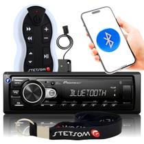 Som Automotivo Pioneer Mp3 Player Com Usb Bluetooth + Controle Longa Distancia 500 Metros Stetsom