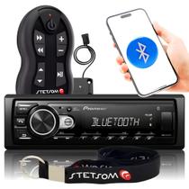 Som Automotivo Pioneer Mp3 Player Com Usb Bluetooth + Controle Longa Distancia 500 Metros Stetsom