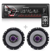 Som Automotivo Pioneer Mvh-S118ui + 04 Alto Falante 6 Ts-1760BR Triaxial