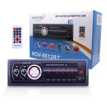 Som Automotivo Rádio Fm Bluetooth NOV-8612BT Novacom P2 Usb Mp3 Pen Drive Cartão Controle