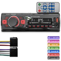 Som Automotivo Rádio Mp3 Player 1 Din Bluetooth 2 Entradas Usb Mini Sd FM - Permak