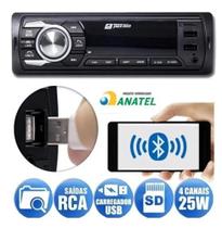 Som automotivo radio mp3 tiger usb fm bluetooth - preto Som automotivo radio mp3 tiger usb fm bluetooth - preto