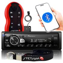 Som Automotivo Radio Pioneer Com Usb Bluetooth Mvh-s235bt + Controle Longa Distancia 500m Stetsom