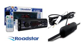 Som Automotivo Roadstar Rs-2608br + Antena Interna Universal