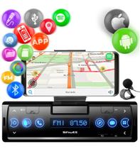 Som automotivo shutt c/ suporte para celular blueth usb/sd/rca