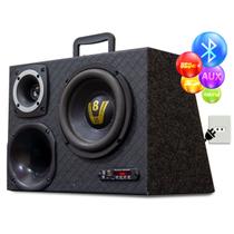 Som Automotivo Trio Amplificada Bt Usb Universal Sub 8 Pol