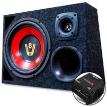 Som Caixa Trio Alto Falante Sub Modulo Amplificador Stetsom