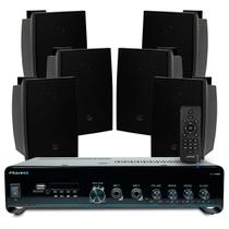 Som Jbl Academia Supermercado 06 Caixas Potente C521 + Amplificador Bluetooth Usb Sd Controle Remoto