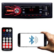 Som MP3 Automotivo Com Bluetooth, 2 USBs, FM, RCA, AUX, Cartão de Memoria, Pen Drive, MP3