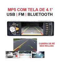 Som Multimídia MP5 Player Automotivo Com Tela de 4 Polegadas, Bluetooth, FM, USB, Reproduz Videos - 4022 12V