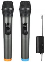 Som Poderoso, Sem Fios: Kit com 2 Microfones Sem Fio Smart de Sinal Forte Newion Nmi-01! - AF