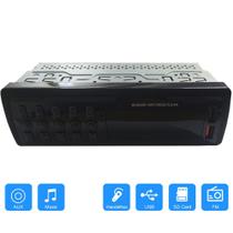 Som Radio Automotivo Mp3 Player Bluetooth USB Vermelho Som Radio Automotivo Mp3 Player Bluetooth USB Vermelho