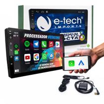 som radio com tela Central multimidia 9 polegadas pra painel automotivo com sistema android e carplay android auto e kit de instalação