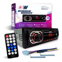 Som Radio Mp3 Bluetooth Automotivo Para Carro Visor Com Led Bluetooth 2 USB Sd Auxiliar Modelo Novo
