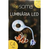 Soma Luminária Branca C4 Led Branco/Azul (4W) Bivolt