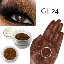 Sombra asa de borboleta Glitter Cor GL 24 - Bitarra Beauty microparticulas em po com alta pigmentação e brilho para sua maquiagem