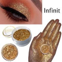 Sombra asa de borboleta Glitter Cor Infinite - Bitarra Beauty microparticulas em po com alta pigmentação e brilho para sua maquiagem