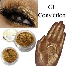 Sombra asa de borboleta Pigmento e Glitter Cor Conviction - Bitarra Beauty microparticulas em po com alta pigmentação e brilho para sua maquiagem