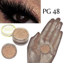 Sombra asa de borboleta Pigmento e Glitter Cor PG 48 - Bitarra Beauty microparticulas em po com alta pigmentação e brilho para sua maquiagem