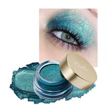 Sombra de olhos Oulac Teal Green Glitter à prova d'água de longa duração