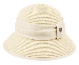 Sombrero cloche de lino EPOCH Gatsby para mujer con flor de encaje