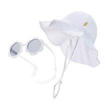 Sombrero para bebé con gafas de sol polarizadas para niñas de 0 a 24 meses Sombrero para bebé con gafas de sol polarizadas para niñas de 0 a 24 meses