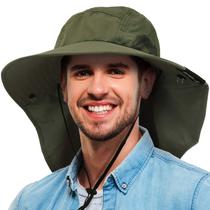 Sombrero Safari Tirrinia con Cubierta para el Cuello, Ala Ancha 100 SPF Sombrero Safari Tirrinia con Cubierta para el Cuello, Ala Ancha 100 SPF