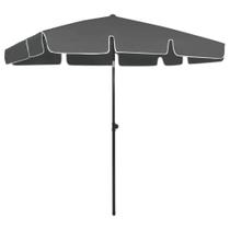 Sombrilla de Playa Casafoyer Antracita 200x125 cm Poliéster