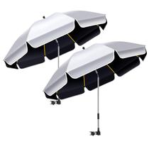 Sombrilla de Playa QTREE Inteligente Paquete de 2 de 124 cm con Protección UV