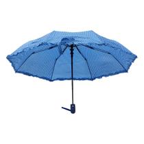 Sombrinha Automática Poá com Babados Azul N226248-7 - Quanhe
