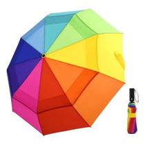 Sombrinha Colorida Arco Íris Guarda Chuva Retrátil Sombrinha Colorida Arco Íris Guarda Chuva Retrátil
