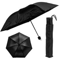 Sombrinha Manual Preta Compacta Resistente Para Sol Chuva Contra Vento 23357 Tuut