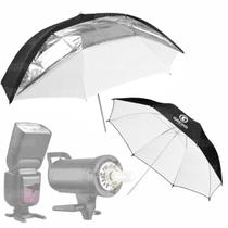 Sombrinha Preta Branca 101cm Reversível Greika Bw-40 2 Em 1 Para Flash