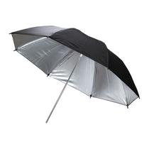 Sombrinha Rebatedora Prata e Preto 85cm Greika Sombrinha Rebatedora Prata e Preto 85cm Greika