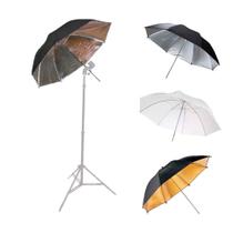 Sombrinha Rebatedora Refletora Suavizadora Dourada Branca Prata - 3 unidades Sombrinha Rebatedora Refletora Suavizadora Dourada Branca Prata - 3 unidades