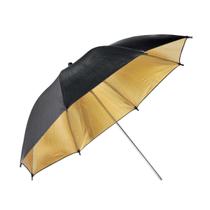 Sombrinha Refletora Preta e Dourada para Iluminação Fotográfica - 91cm Sombrinha Refletora Preta e Dourada para Iluminação Fotográfica - 91cm