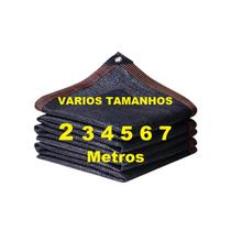 Sombrite Preto Com Acabamento Premium Ilhos E Bainha Diversos tamanhos costura reforçada