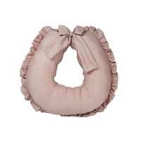 Somente a Capa da Almofada de Amamentação para Amamentar com Babado para Menina - cor Rosé