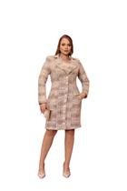 Somente Casaco Em Malha Tweed Xadrez Fios Dourados Kauly3903 Somente Casaco Em Malha Tweed Xadrez Fios Dourados Kauly3903