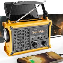 Somente rádio meteorológico de emergência com energia solar e de manivela