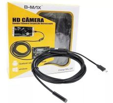 Sonda Boroscópio Câmera HD de Inspeção Cabo de 2 Metros USB - Funciona no Pc ou Smartphone