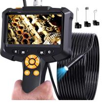 Sonda Industrial 10m Recarregavel Boroscopio Profissional Com Tela 4,3" Câmera de Inspeção Full HD A Prova Dagua 8 LED